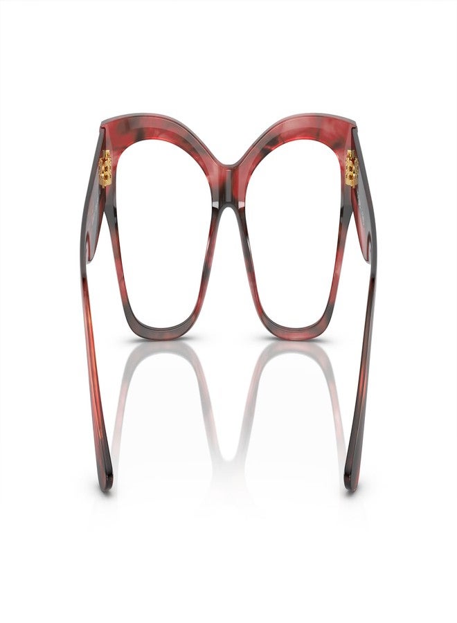 Vogue Eyewear Women's VO5523F Low Bridge Fit Cat Eye Prescription Eyewear Frames, Red Havana/Demo Lens, 54 mm - Image 4