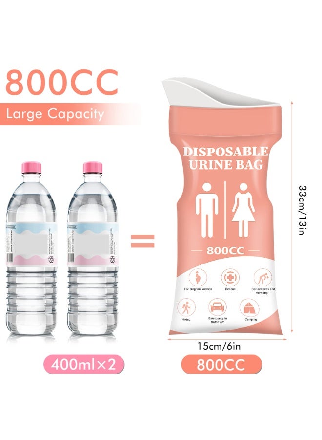 DOUGEI Disposable Urine Bag, 24 PCS Pee Bags for Travel for Women/Men, 800ML Emergency Portable Urinal Bag and Vomit Bags, Unisex Urinal Bag for Camping, Traffic Jams, Pregnant, Patient, Kids - Image 4