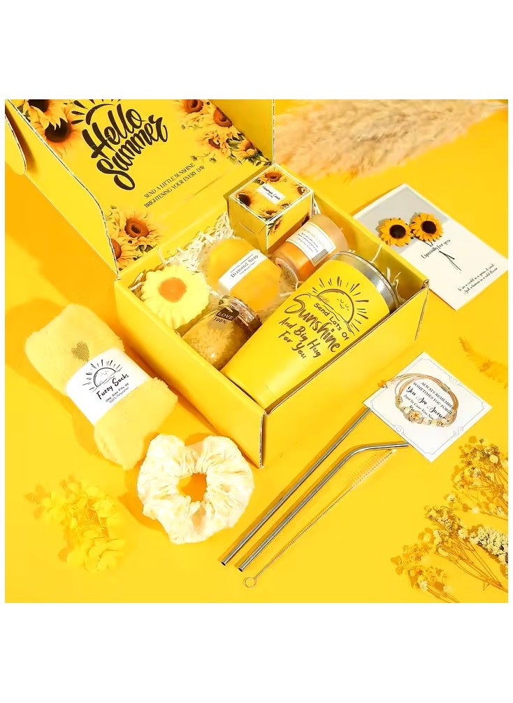 Remy Belle Embrace the Beauty of Sending Sunshine Gifts for Women:10 Pcs Sunflower Gifts Care Package  - Image 2
