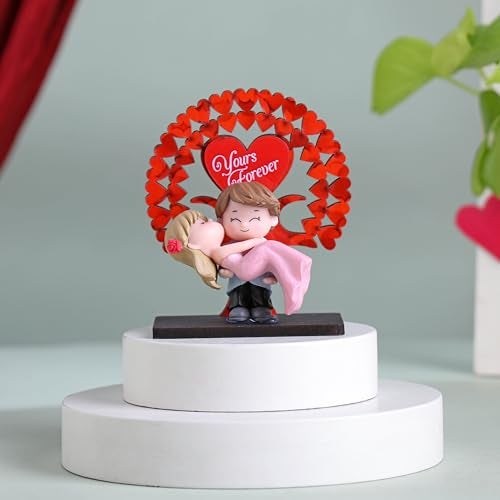 Floweraura Love Special Decorative Heartly Romantic Couple Miniatures Showpiece for Home Decor & Office Decor and Gift for Birthday, Anniversaries, Weddings, Valentine's Day & Special Occasions - Image 1