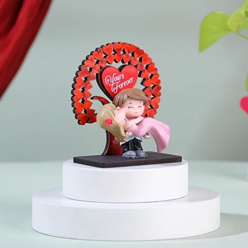 Floweraura Love Special Decorative Heartly Romantic Couple Miniatures Showpiece for Home Decor & Office Decor and Gift for Birthday, Anniversaries, Weddings, Valentine's Day & Special Occasions - Image 4
