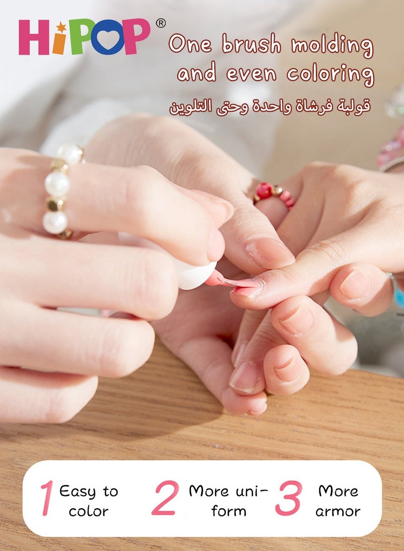 HIPOP 6 in 1 Nail Polish Set for Kids,Non-Toxic and Safe Makeup Set,Using Natural Environmental Protection Resin,Cosmetics Toys as Gifts Girls - Image 4