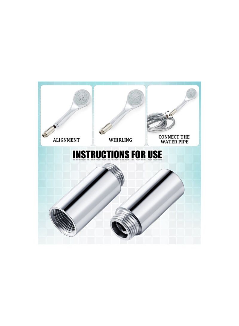 2-Pack Stainless Steel Shower Head Extension Arm, 1/2PT Male to 1/2PT Female Thread Adapter, 2-Inch Shower Pipe Fitting Coupler for Enhanced Shower Experience. - Image 5