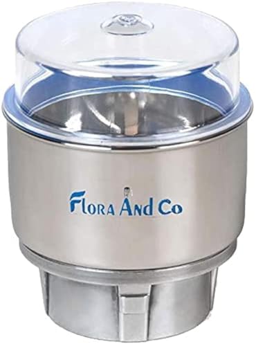 FLORA AND CO Stainless Steel Chutney Jar - 400ml-compatible with maximum Indian Mixer Grinder brands 400Ml. - Image 1