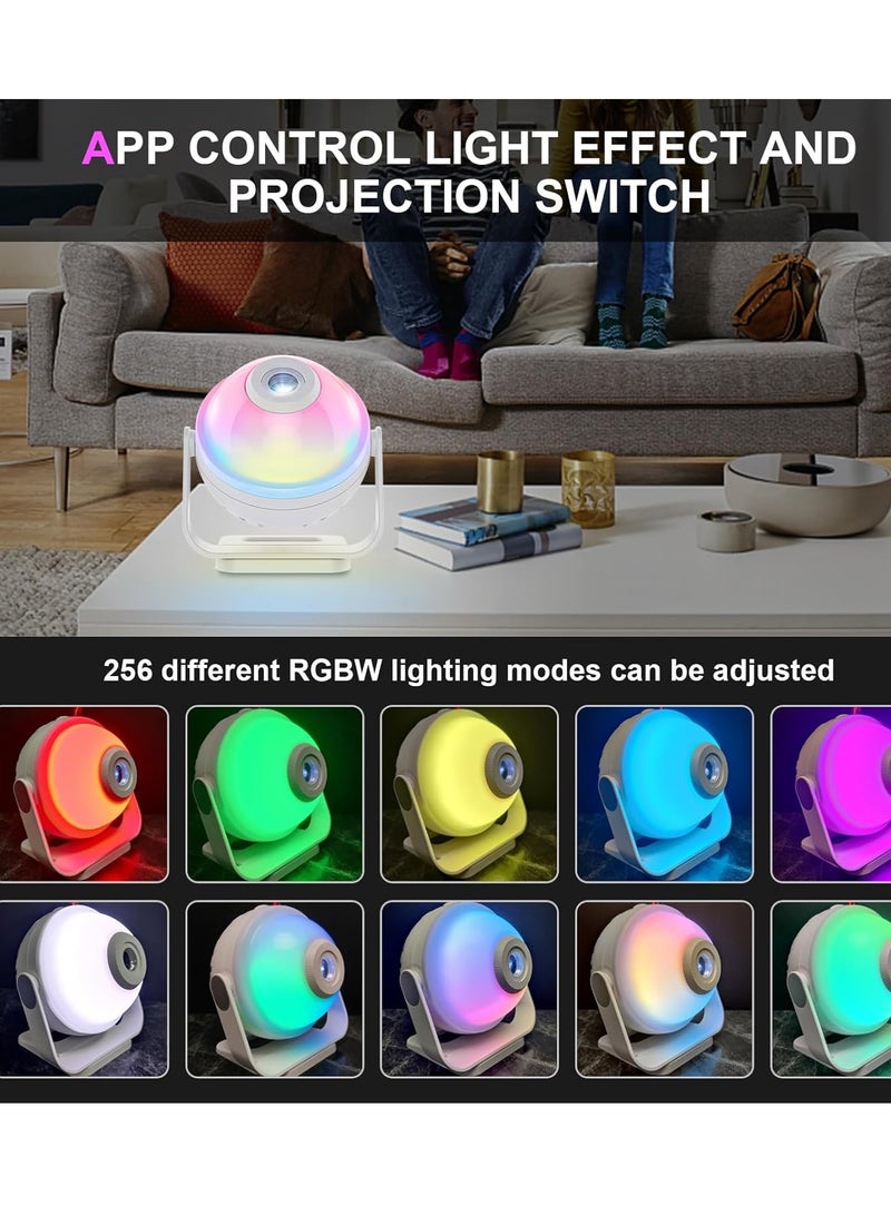 General Smart Galaxy Projector Bedroom Bedside Lamps 256 Modes, Night Light for Kids Star Gazer Stars Moon Ceiling Starry Sky Projection lamp Home Decor led Lights for Room Cool Gifts Color Changing  - Image 2