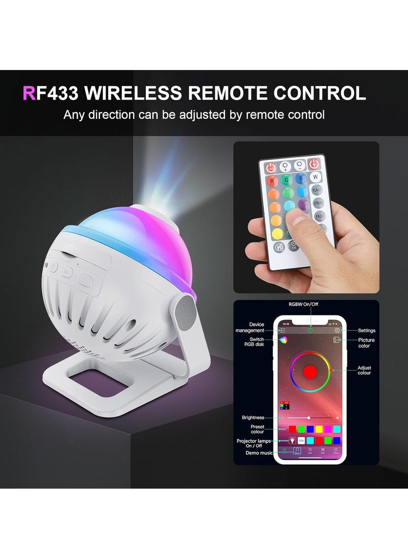 General Smart Galaxy Projector Bedroom Bedside Lamps 256 Modes, Night Light for Kids Star Gazer Stars Moon Ceiling Starry Sky Projection lamp Home Decor led Lights for Room Cool Gifts Color Changing  - Image 3