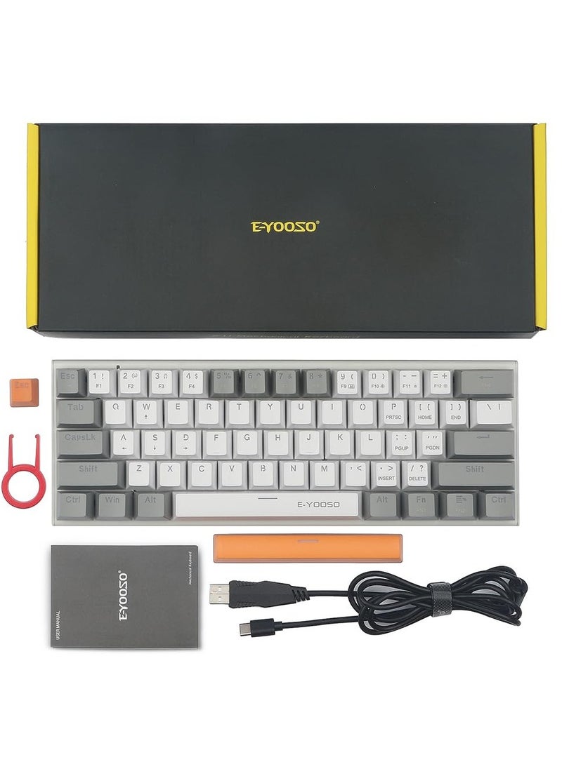 E-YOOSO Z-11 Mechanical Keyboard, Blue Switches Wired Mechanical Gaming Keyboard with LED Backlit for Windows, Mac OS