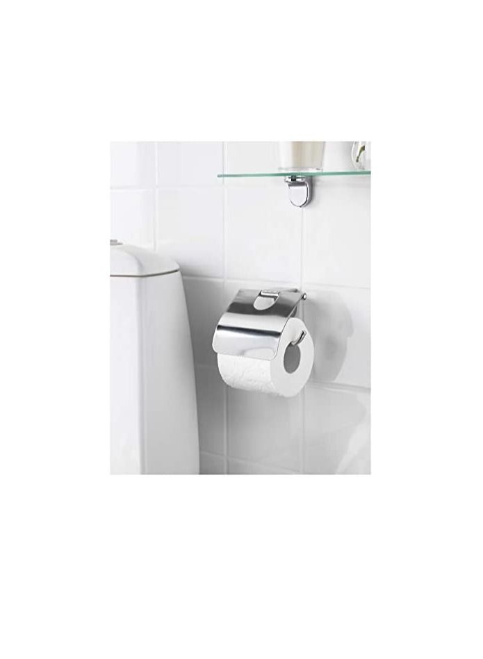 حامل ورق التواليت من النحاس المطلي بالكروم مع غطاء من الفولاذ المقاوم للصدأ - Image 2