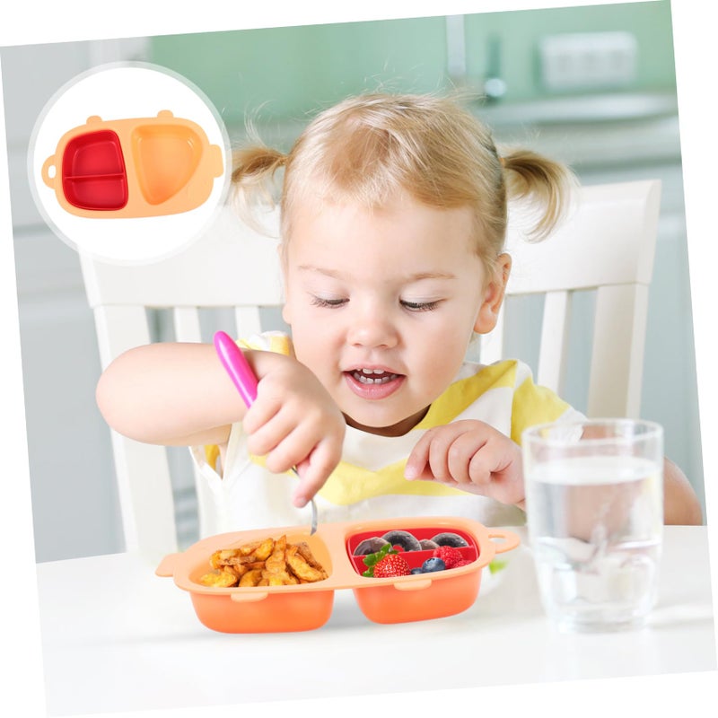 Snack Plate Feeder With Lid Easy Clean Material For Boys And Girls Tableware - Image 4