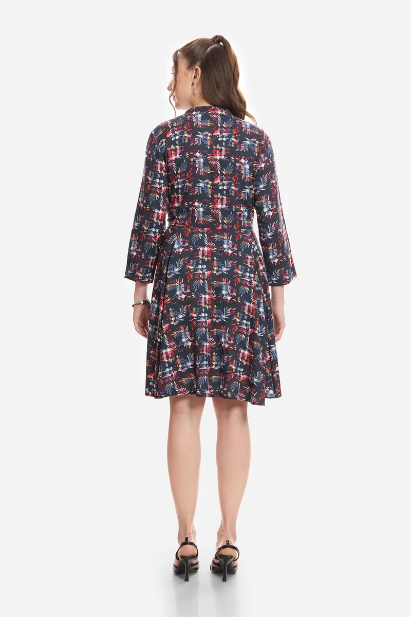 Virgio  Floral Cotton Mini Shirt Dress for Women for Women | Best Price UAE