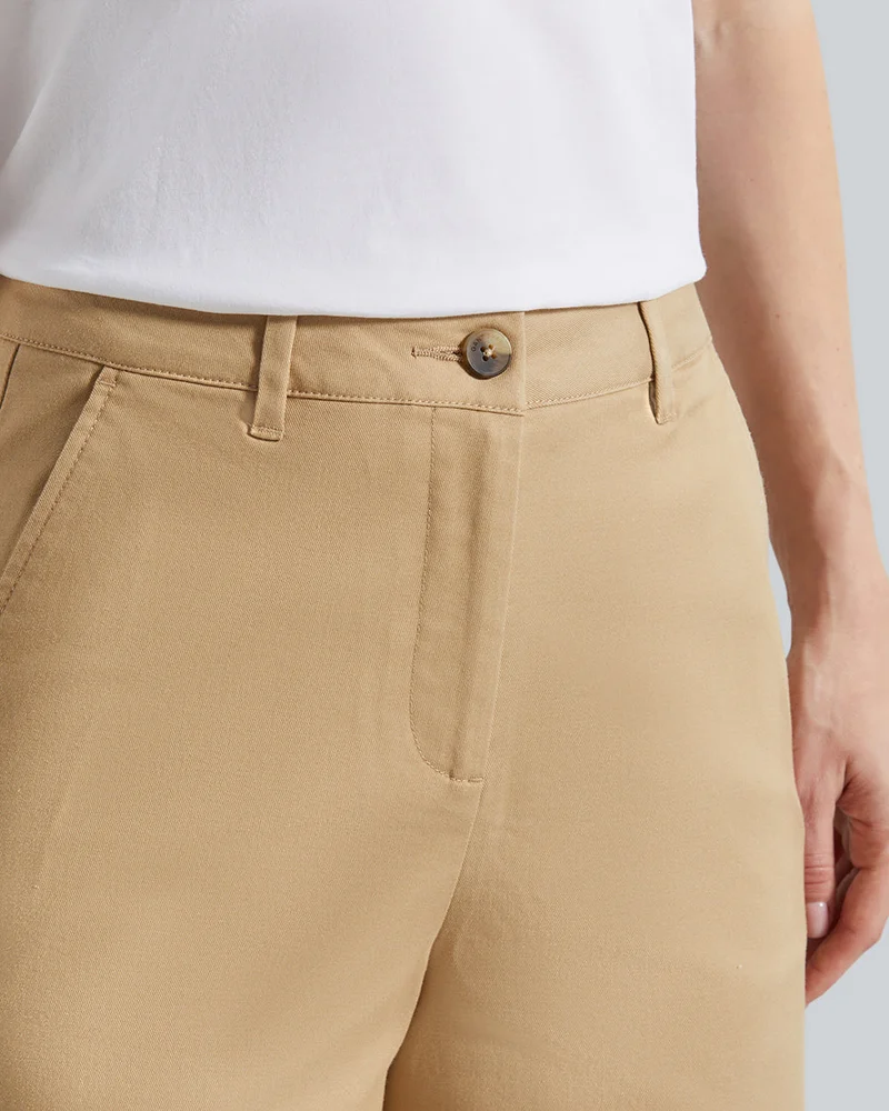 GANT WIDE LEG CROPPED COTTON PANTS