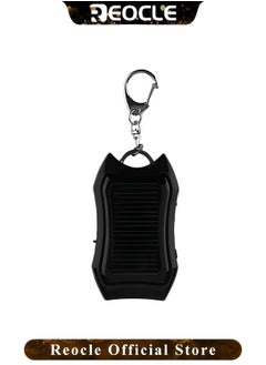 REOCLE Solar Keychain LED Flashlight Portable Small Pocket Light 1200mAh Mini Backup Power Bank USB Emergency Charging for Outdoor Activities  - Image 2