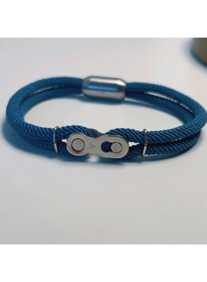 Ligant Fabric Bracelet in Sky Blue - Modern Design with a Distinctive Touch - Stylish Unisex Wristband