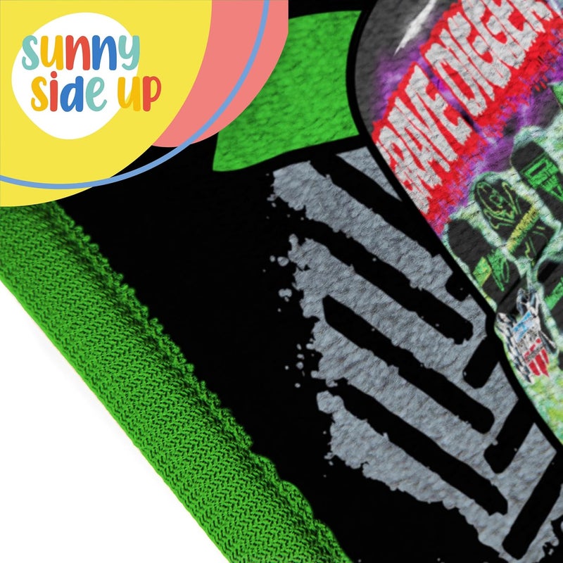 Sunny Side Up Monster Jam Plush Throw Blanket - Measures 46 x 60 Inches - Super Soft & Cozy Fleece Kids Bedding Features Grave Digger - Image 5