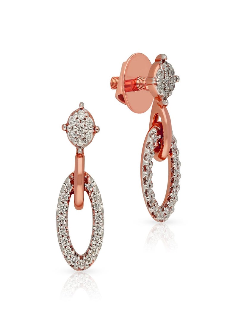 Malabar Gold and Diamonds 18k 750 Purity Mine Diamond Earring MZOZOU046ER5  - Image 1