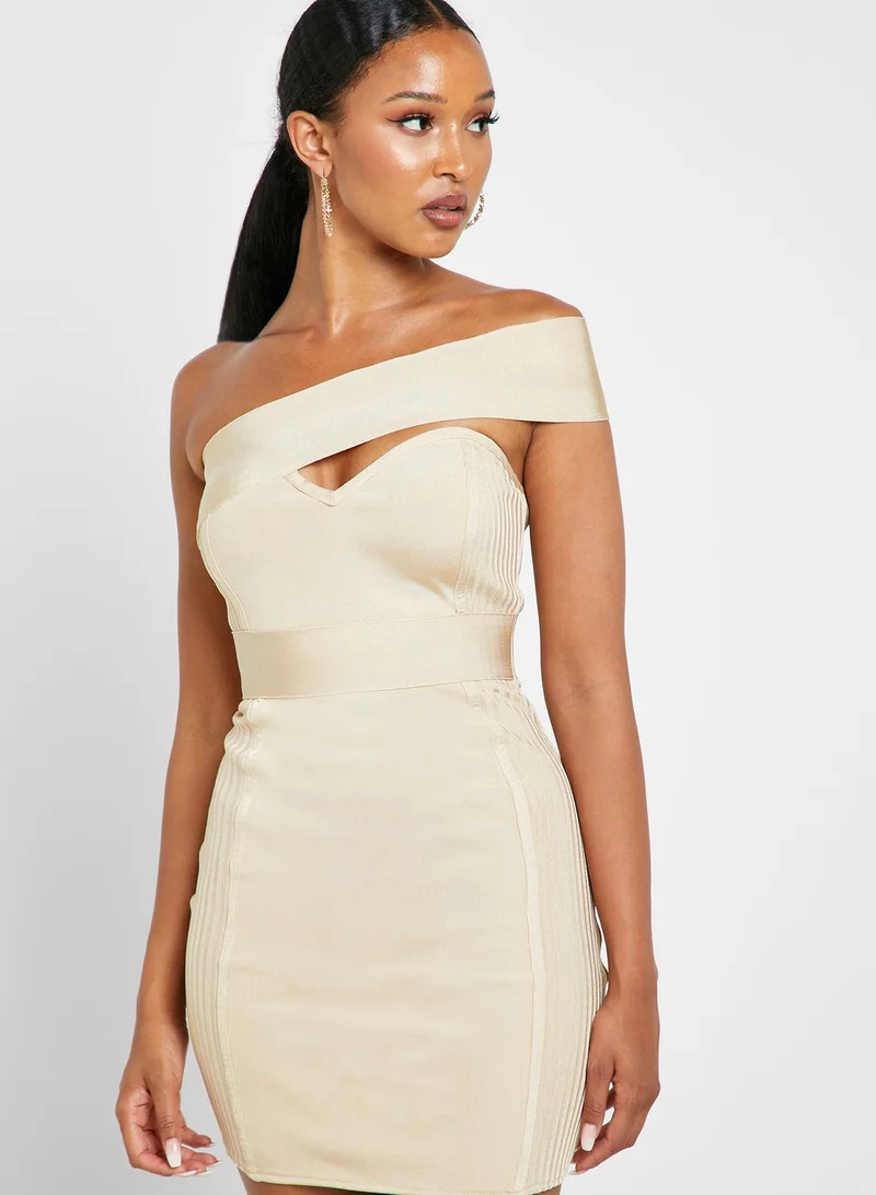Missguided One Shoulder Cut Out Bodycon Dress