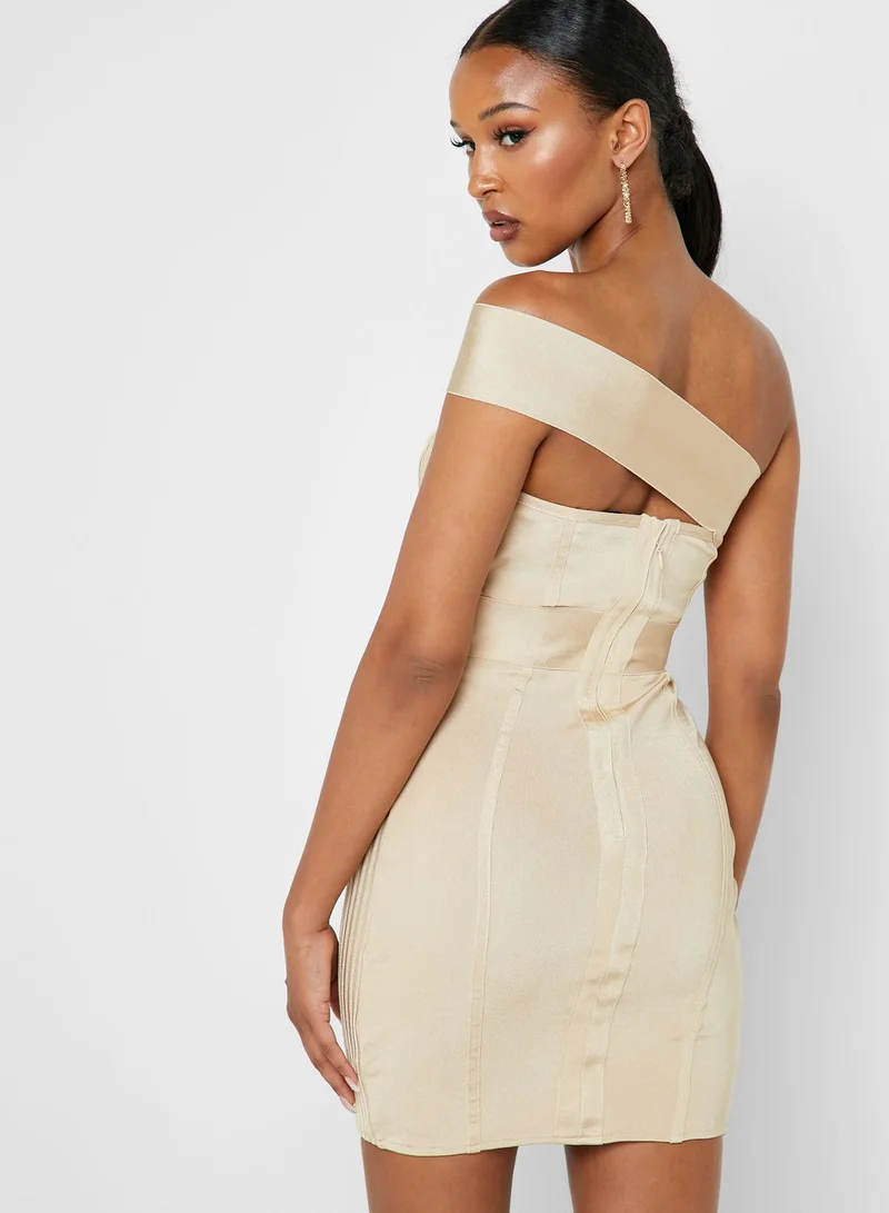 Missguided One Shoulder Cut Out Bodycon Dress