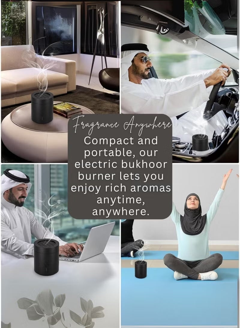 Houmt Rechargeable Electric Bakhoor Burner Portable USB Incense Burner for Oud Home Car Office Use Long Battery Life Muslim Gift - Image 5