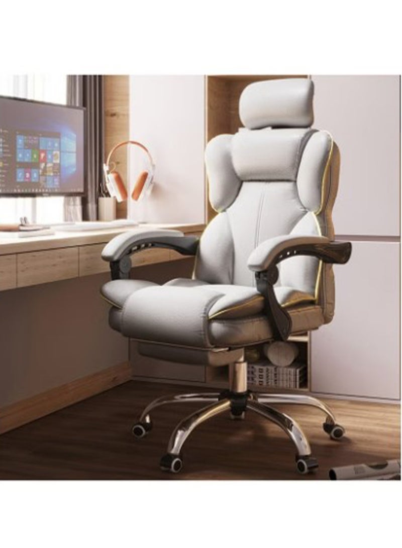 Generic Gaming Office Chair High Back Ergonomic Desk Computer Chair with Lumbar Support Retractable Footrest Adjustable Swivel and Arm-Rest  - Image 1