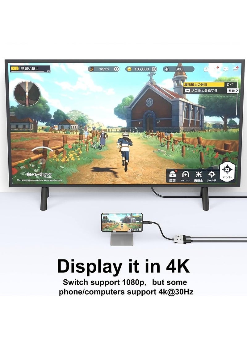 erorex Switch Docking Station for Nintendo Switch, Portable Switch Dock Replacement for Nintendo Switch Dock Switch HDMI Adapter USB 3.0 Switch TV Dock, for Nintendo Switch Travel Dock  - Image 2