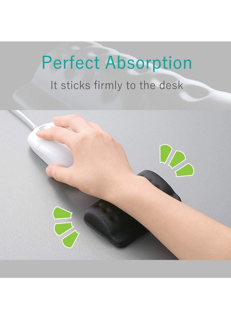Comfy - Mouse  Wrist Rest Pad for Easy Typing Pain Relief Keyboard Wrist Rest Memory Foam Wrist Rest for Office/Gaming/Computer/Laptop/Mouse Wrist Rest Pad Support Gaming (Black), One Size - Image 1