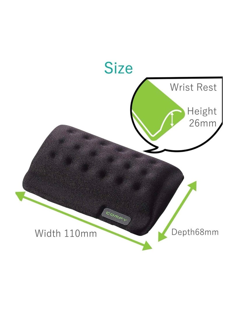 Comfy - Mouse  Wrist Rest Pad for Easy Typing Pain Relief Keyboard Wrist Rest Memory Foam Wrist Rest for Office/Gaming/Computer/Laptop/Mouse Wrist Rest Pad Support Gaming (Black), One Size - Image 1