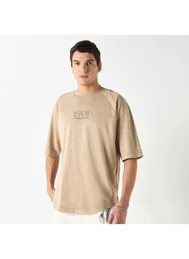 Lee Cooper Lee Cooper Printed T-shirt with Crew Neck and Short Sleeves