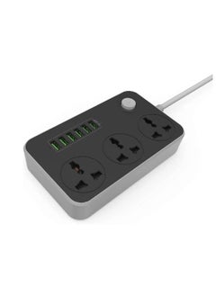 Generic Universal Power Strips 3 Way Outlets 6 USB Plug Ports Surge Protection Power Socket Switch Portable Charger Fast Charging with 2M Wall Plug Adapter  - Image 1