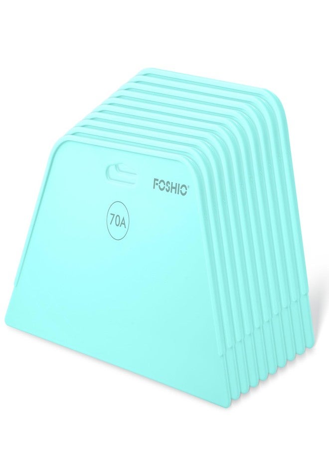 FOSHIO 10 Pack Wallpaper Smoothing Tool for Peel and Stick, Smoother for Installation, 7.6-Inch Wide 70A Hardness Flexible Wallpaper Kit, Wrap Tools Window Film Application Kit (TF Blue) - Image 1