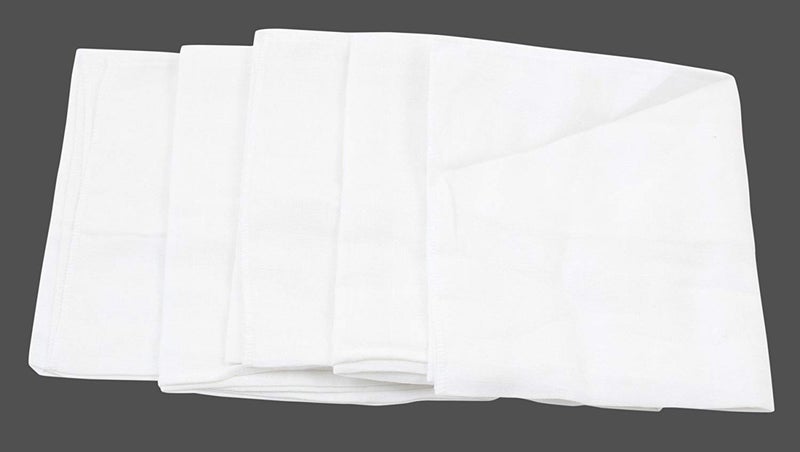 ans Soft & Absorbent Muslin Cotton Nappy Cloths: Eco-Friendly, Versatile, and Gentle on Baby's Skin 0-6 month Set of 24 pure Cotton white Nappy 70x70 cms - Image 4