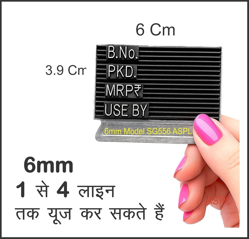 ACGL (6mm) Original Hand Batch Coding and Date Printing Machine on Plastic Pouch Bag and Label (T20) (6MM) - Image 3