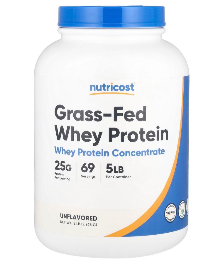 Grass-Fed Whey Protein Concentrate Unflavored 5 lb (2268 g)