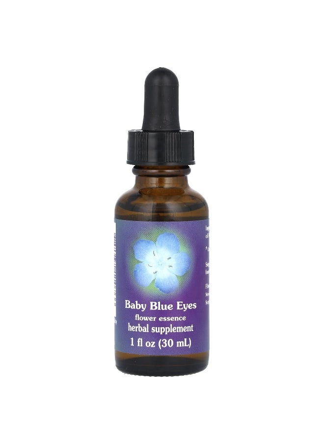 Flower Essence Services Flower Essence Services, Baby Blue Eyes, Flower Essence, 1 fl oz (30 ml)  - Image 1