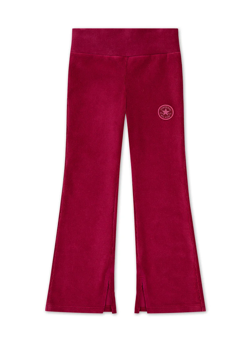 CONVERSE Kids Ribbed Velour Flared Leggings