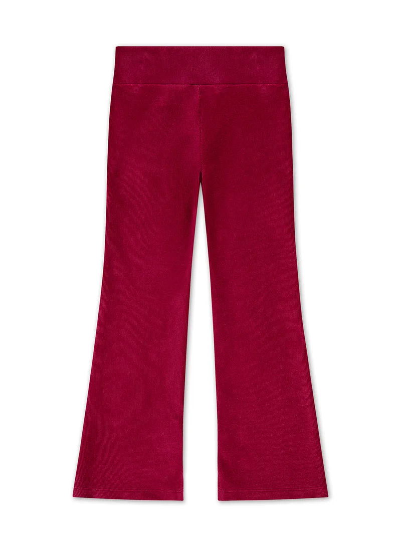 CONVERSE Kids Ribbed Velour Flared Leggings