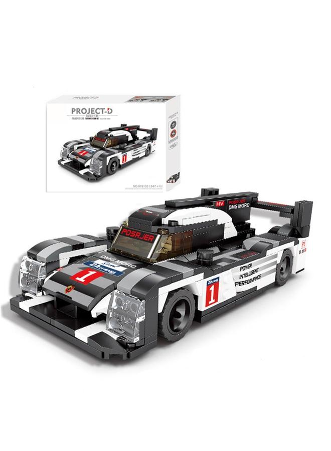 Loquat Children's Educational Toy Small Particles Compatible Building Blocks Racing Car Mechanical Engineer Self-assembly Blocks(Long-time 347+Pcs) - Image 1