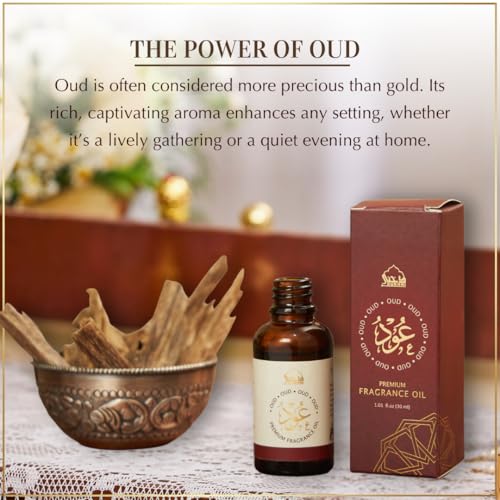 DUKHNI Oud Diffuser Oil by Dukhni | 30ml Arabic Essential Oil for Diffuser & Humidifier | Premium Oudh Fragrance I Relaxing Aromatherapy for Home | Long-Lasting Scent - Image 2
