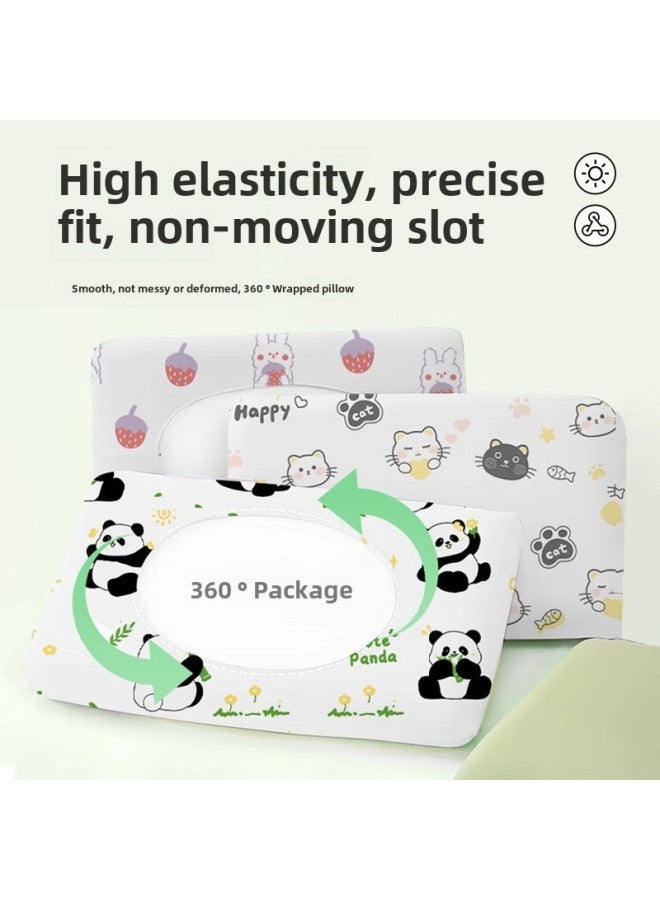 Disposable Pillowcase Travel Pillow Towel Pillow Hat Non-woven Fabric Beauty Salon Train Sleeper Hotel Dirty Travel Pillow Case-Color:Pillow Hat Cherry Blossom Powder [1 Pack/2 Pieces] - Image 4