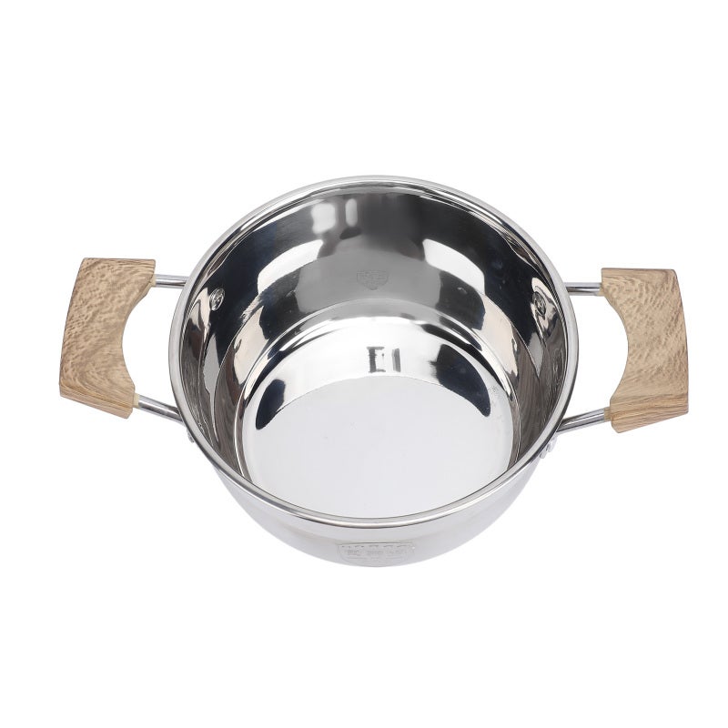 Stainless Steel Stock Pot 20cm / 7.9in: High Temperature & Rust Resistant - Even Heat Distribution Soup Pot for Family Gatherings And Everyday Kitchen Cooking - Image 3