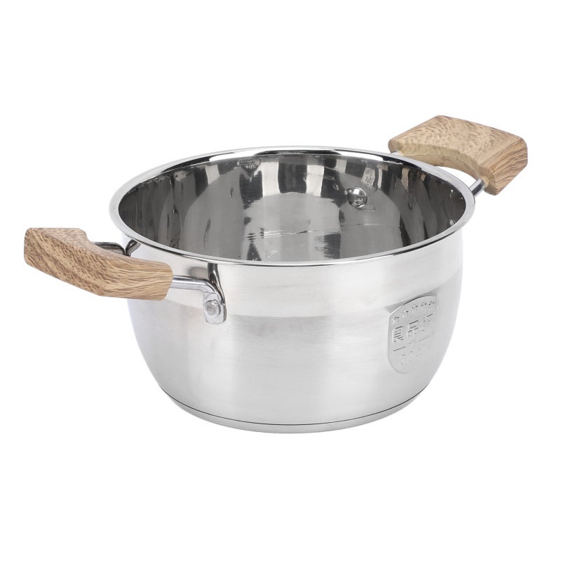 Stainless Steel Stock Pot 20cm / 7.9in: High Temperature & Rust Resistant - Even Heat Distribution Soup Pot for Family Gatherings And Everyday Kitchen Cooking - Image 5