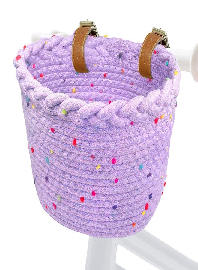 Aikolesa Kids Bike Basket for Boys & Girls, Woven Basket with Adjustable Straps, Fits Balance Bikes & Scooters​ - Image 1
