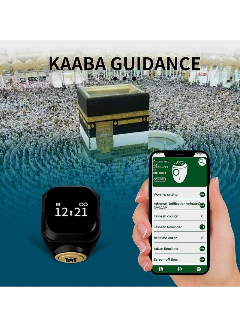 عداد التسبيح الرقمي الذكي، عداد إلكتروني للأصابع مع شاشة LED، تصميم قابل للتعديل، قابل لإعادة الشحن، مثالي للصلاة والذكر والتأمل والعد اليومي - Image 4