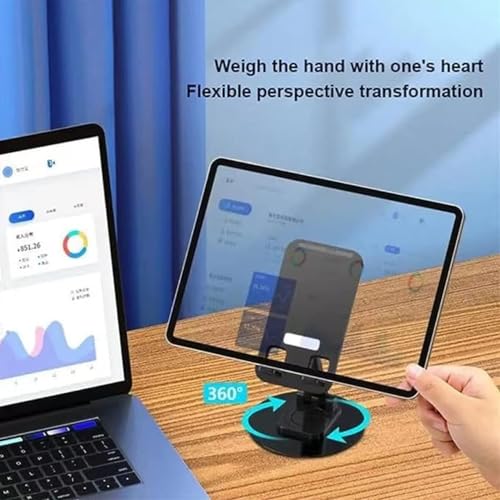 F Dream FDreaM Adjustable Mobile Phone Holder | Foldable Aluminum Desk & Bed Stand for Smartphones & Tablets | Tabletop Phone Holder (Black) - Image 5