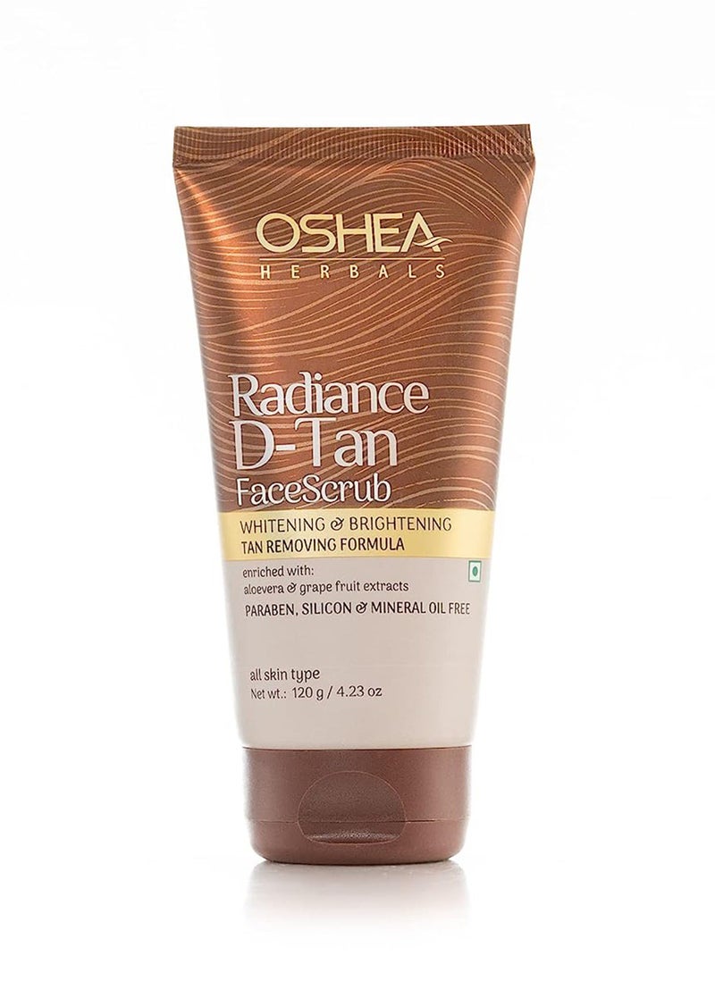 Oshea Herbals Radiance D-Tan Face Scrub 120ml - Image 1