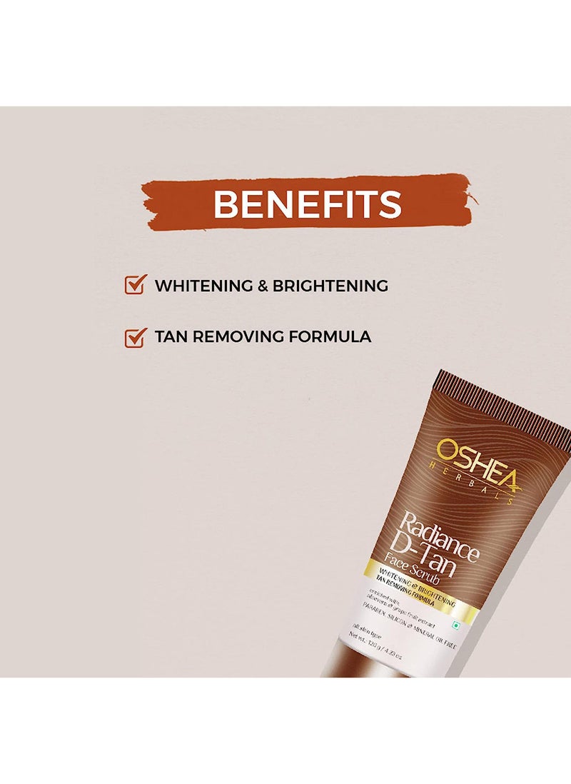 Oshea Herbals Radiance D-Tan Face Scrub 120ml - Image 3