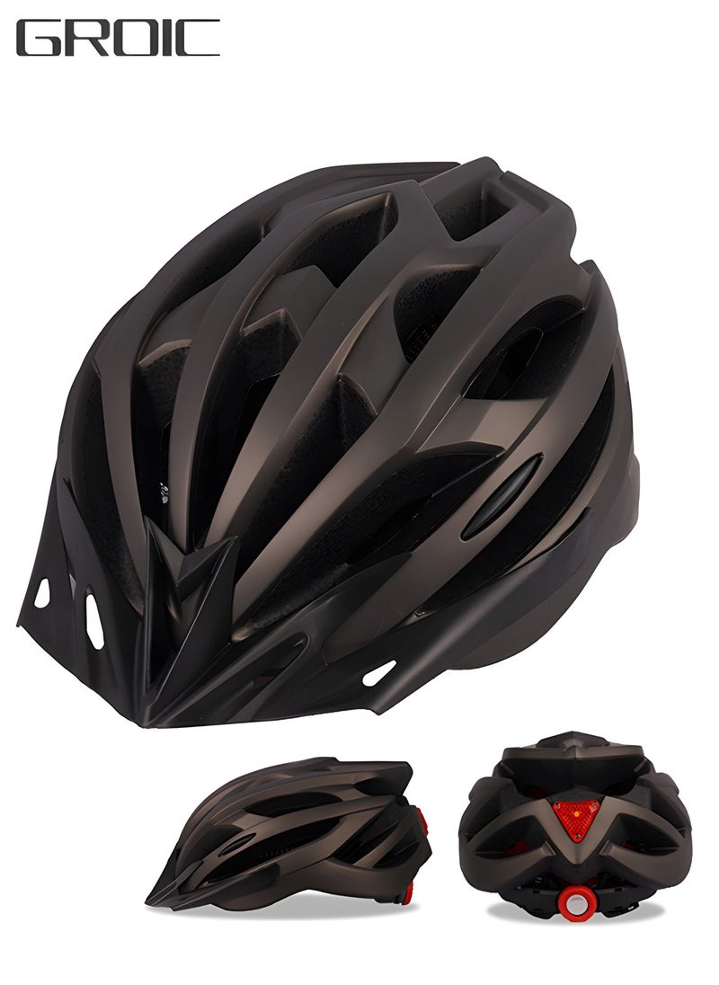 GROIC Bike Helmet, Bicycle Helmet for Men Women with Detachable Sun Visor Quick Release Strap Cycling Helmet Microshell Design Adjustable Size,Safety Protection Equipment  - Image 1