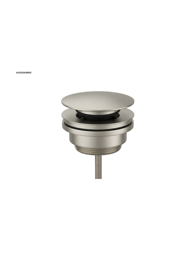 Steinheim Joy Click Clack Waste for Basin Without Overflow – Brushed Nickel - Image 1