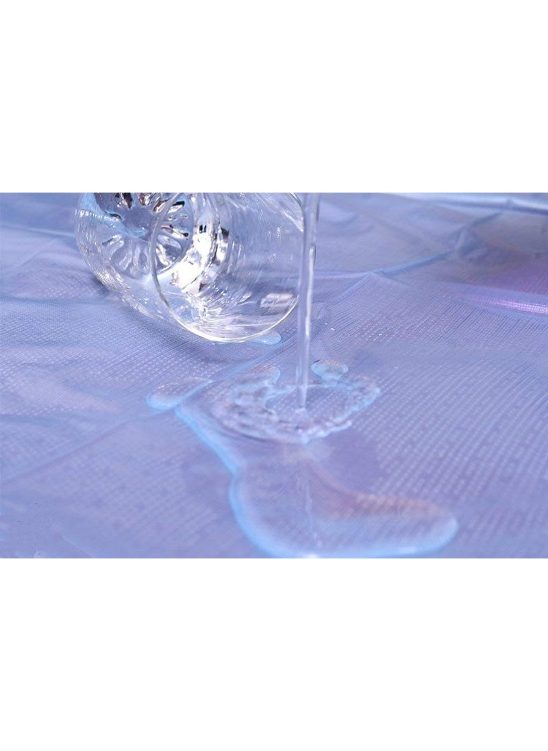 NORTH FIELD North Field Waterproof Plastic Mattress Protection Sheet for Baby and Adult Poly Plastic Rubber Double Bed Sheet Double BedKing Size 72 x 75 Inch Blue  - Image 4