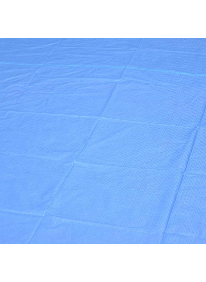 NORTH FIELD North Field Waterproof Plastic Mattress Protection Sheet for Baby and Adult Poly Plastic Rubber Double Bed Sheet Double BedKing Size 72 x 75 Inch Blue  - Image 3