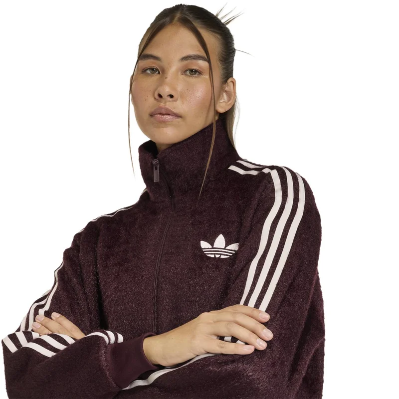 adidas Originals MAROON ADIDAS ORIGINALS MOHAIR FIREBIRD LOOSE TRACK TOP for Women | Best Price UAE